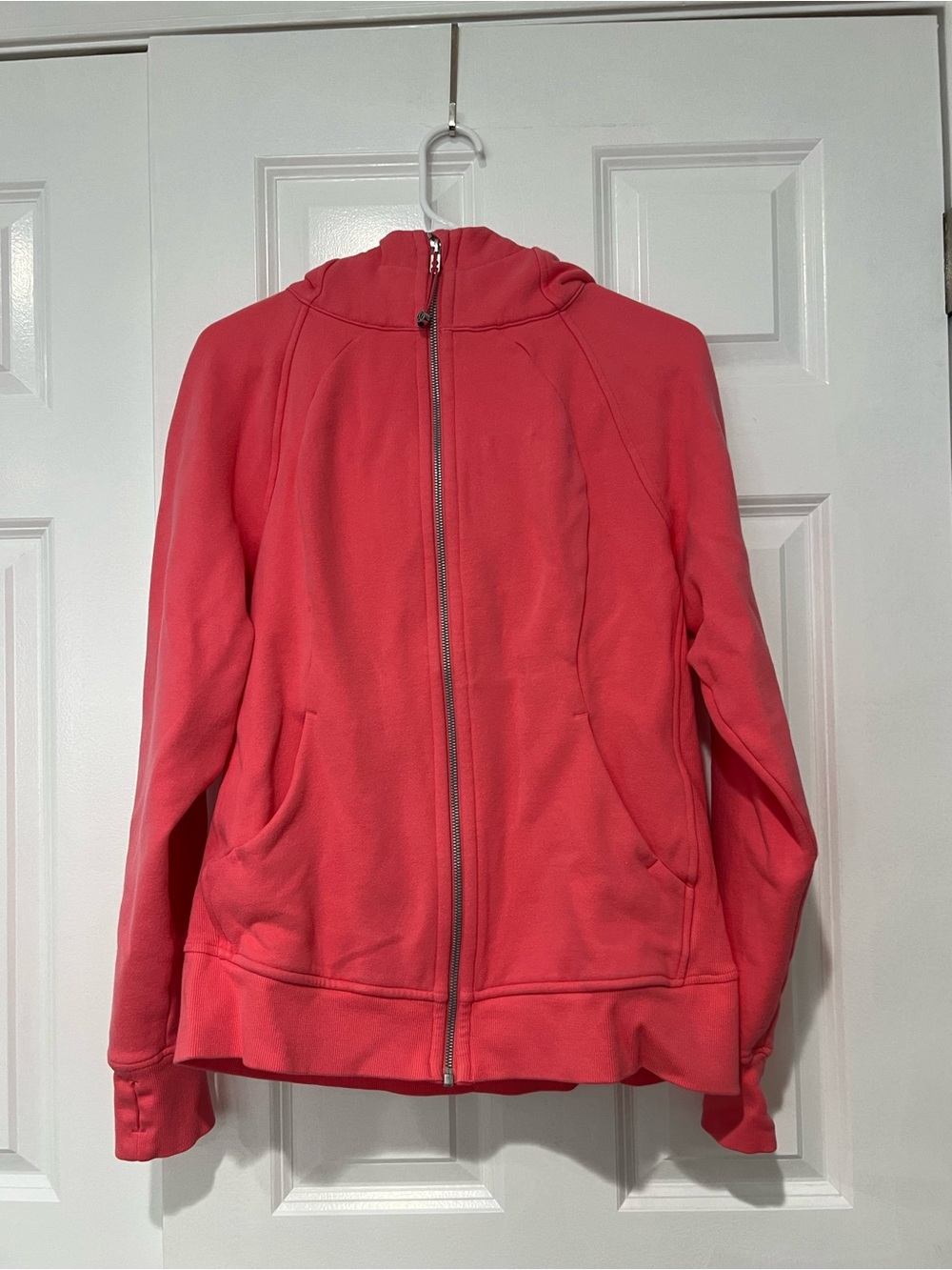 Lululemon Scuba Coral Zip up hoodie sweatshirt size 12